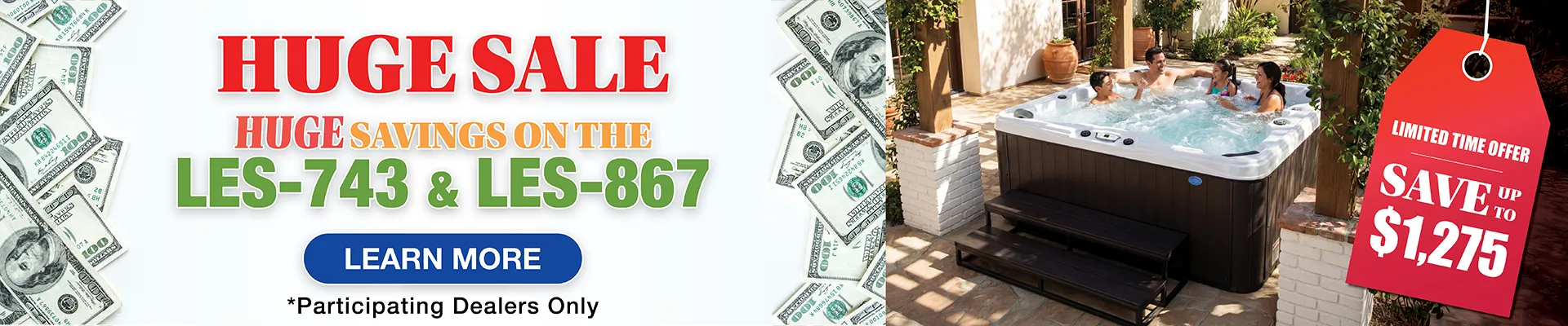 Calspas hot tub being used in a family setting - Springville